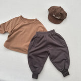 MQTIME  -  Autumn New Children Sweat Pants Cotton Boys Casual Pants Baby Harem Pants Solid Girls Loose Trousers Kids Clothes