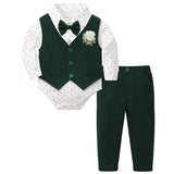 MQTIME  -  Baby Boy Baptism Outfit Infant First Easter Church Christening Suit Set Toddler Formal Wedding Birthday Party Gift Clothes