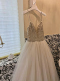 MQTIME  -  Off-White Prom Dress Sleeveless Sweetheart Neckline Spaghetti Strap A-Line Special Occasion Bridesmaid Evening Gown