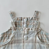MQTIME  -  Summer Infant Overalls Loose Girl Baby Plaid Suspenders Pants Girl Kid Cotton Sleeveless Jumpsuit Newborn Casual Trousers