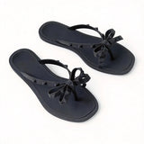 MQTIME  -  Summer Jelly Slippers Women Butterfly PVC Sweet Beach Pull On Flat Solid Ladies Versatile Fashion Anti slip Slippers