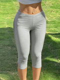 MQTIME  -  New Women's Y2K Street Style Black Slim-fit Cropped Pants