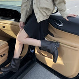 MQTIME  -  New Womens Shoes Exquisite Square Head Western Cowboy Boots for Woman Fashion Platform Ankle Boots Designer Shoes Botas Feminina