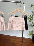 MQTIME  -  Coquette Bow Mini Skirts for Women Kawaii Pink Stain Skirt Summer Korean Style Fashion Balletcore Sexy Girl Y2k Clothes