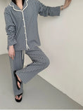 MQTIME  -  Women's Flannel Pajama Set - Oversized and Slim-Fitting Cozy and Warm for Fall/Winter with Color-Blocking Plaid Lapels