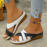 MQTIME  -   Women Wedge Sandals Premium Orthopedic Open Toe Sandals Summer Vintage Anti-slip Leather Casual National Style Shoes for Women