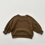  MQTIME  -  Autumn New Children Sweatshirt Solid Boys Girls Long Sleeve Vintage Pullover Kids Casual Sweatshirt Cotton Baby Clothes