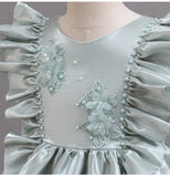 MQTIME  -  Girls Backless Bow Dress Kids Princess Wedding Gown Children Fashion Bowknot Dresses Toddler Floral Birthday Party Clothing 1-6Y