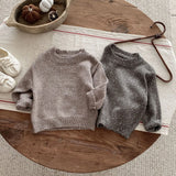 MQTIME  -  Autumn New Girls Long Sleeve Casual Sweater Cotton Baby Cotton Knit Pullover Children Colored Dots Sweater Kids Clothes