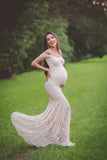  MQTIME  -  Maternity Women Dress for Photo Shoot Maxi Maternity Lace Fancy Sexy Women Clothes Maternity Photography Props