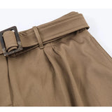  MQTIME  -  Women Leisure Skirts Spring Summer New Fashion Solid Color Mini Skirts For Women Elegant High Waist Khaki Skirts