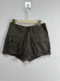  MQTIME  -  Korean Pumpkin Cargo Shorts Women's Retro Washed Low Waist Slim Casual Shorts