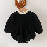 MQTIME  -  New Winter Toddler Baby Girl Thicken Warm Romper Long Sleeved Hooded Print Baby Jumpsuit Children Thicken Warm Clothes