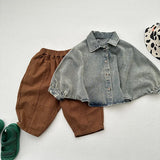MQTIME  -  Autumn New Children Loose Denim Cardigan Girls Vintage Dolman Sleeve Jacket Fashion Kids Boys Casual Coat Baby Clothes