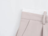  MQTIME  -  Women Fashion Solid Vest Pant Suit Single Breasted Halter Cropped Vests Top High Waist Patchwork Trouser Office Lady Sets
