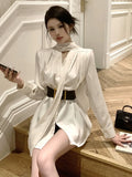 MQTIME  -  Court Style Women Blouse New Arrival Neck-mounted V-neck Long Lantern Sleeve Shirts French Chic Versatile Female Blusa