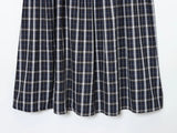  MQTIME  -  With Belt Long Skirts For Women Fashion New Vintage Plaid Midi Skirt High Street Casual Pleated Chic Midi Skirts Mujer ﻿