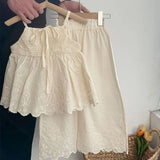 MQTIME  -  New Summer 2-7Yrs Children Clothes Suit Sleeveless Cotton Solid Color Vest+Pants Baby Girls Clothing Set Korean Style