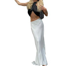 MQTIME  -  High Waisted Fashionable Ice Silk Satin Skirt Summer Hot Item of 2025