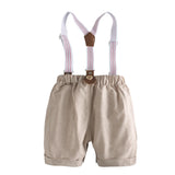 MQTIME  -  Baby Boy Bow Formal Romper Clothes Suits Infant Gentleman Party Suit Soft Cotton Jumpsuit Newborn Suspender Pants Toddler Set