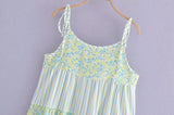 MQTIME  -  Striped Mini Dress Round Neck Beach Dress Sleeveless Printed Sundress Straight Style Boho Vestidos Holiday Dress