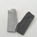  MQTIME  -  Autumn New Children Striped Leggings Cotton Girls Stretch Pants Boys Casual Pants Baby Ribbed Leggings Kids Trousers