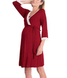 Mqtime Fashionable Multifunctional Mother's Convenient Nursing Skirt Maternity Pajamas Nursing Clothes Lace Splicing Nursing Pajamas