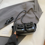 MQTIME  -  Vintage Fashion PU Bow Multi-pocket Large Capacity Storage Bags Shoulder Bag Underarm Bags Crossbody Bag Woman Bags