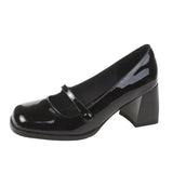 Mqtime The New British High-end Small Leather Shoes Vintage Temperament Girl Trend Square Toe Single Shoe Woman