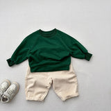  MQTIME  -  Autumn New Children Sweatshirt Solid Boys Girls Long Sleeve Vintage Pullover Kids Casual Sweatshirt Cotton Baby Clothes