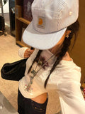 MQTIME  -  Printed Lazy Top Shirt Women Off Shoulder T-shirt Cool Transparent Round Neck Long Sleeved Base Tops New