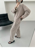 MQTIME  -  Women's Flannel Pajama Set - Oversized and Slim-Fitting Cozy and Warm for Fall/Winter with Color-Blocking Plaid Lapels