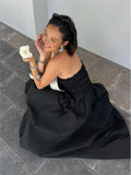 MQTIME  -  Sexy Sleeveless Strapless Long Dress Women Summer 2025 New Fashion Black Slim Dresses Female Cssual Beach Vacation Midi Dress