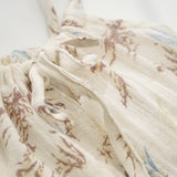 MQTIME  -  Vintage 100% Linen Flower Print Girls Dress With Pockets Summer New Baby Girl Sleeveless Casual Loose Spaghetti Strap Dresses