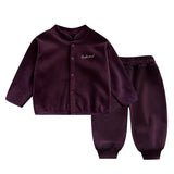 MQTIME  -  Kids Baby Girls Two Piece Suit Solid Color Thicken Warm Toddler Girls Tops+elastic Waist Infant Baby Girls Jogger Pant Outfit