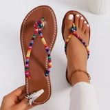 MQTIME  -  European and American Plus Size Flip Flops Fashionable Outdoor Summer New Comfortable Flat Bottomed Lazy Beach Slippers 43