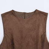  MQTIME  -  Chic Elegant Ruffles Short Dress Woman New Fashion Sueqe Sleeveless Mini Dresses For Women Slim Party Dresses ﻿
