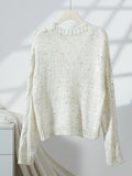 MQTIME  -  Colorful long sleeved button sweater cardigan for autumn and winter, soft and sticky thick thread thin women's knitted sweater