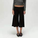 MQTIME  -  Women's Y2k Fold Over Loungewear Capris Wide Leg Cropped Flowy Gaucho Pants Comfy Casual Yoga Coluttes Pajama Bottoms