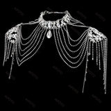 MQTIME  -  New Sexy Lace Rhinestone Shoulder Necklace Bride Body Chain For Pregnant Women Photography Props Wedding Accessories F01