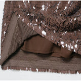 MQTIME  -  Chic Y2K Sequined Brown Mini Skirt Women Sexy Club Shiny Skirts 2025 Fashion Modern Birthday Night Party Music Streetwear Skirt