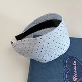 MQTIME  -  Korean Spring and Summer Fresh Wide-edged Polka Dot Headband Women's 2025 New Pressure Hairpin Fashion Headband Hair Accessories