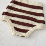 MQTIME  -  Autumn new baby clothing, 0-3 year old male and female babies, striped knitted suit cardigan+pants