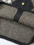 MQTIME  -  Women Vintage Casual Chic Cardigan Women Argyle O-Neck Single Breasted Knitted Coat Fashion Autumn Winter Holiday Lady Coat