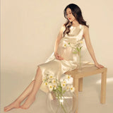 MQTIME  -  Pregnant Women Photography Dress White Suspender Backless Dress For Maternity Elegant Pregnancy Dress Shoot Studio Clothes New