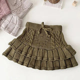 MQTIME  -  Autumn Spring 0-4Yrs Kids Knitting Solid Color Shorts Children Pants Baby Girl Knitting Short Skirt