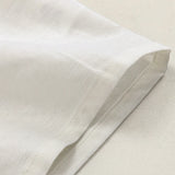  MQTIME  -  Boys Cotton And Linen Short-Sleeved White Shirt Summer New Children's Casual Loose Single-Breasted Linen Shirts Kids Tops TZ437