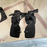 MQTIME  -  Fashion Rome Sandals Women Summer Lace Up Cross-Tied Stiletto High Heels Peep Toe Shoes Female Square Heel Sandal Zapatos Mujer