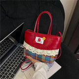 MQTIME  -  Retro Cute PU Tassels Bear Button Crossbody Bag Shoulder Bags Storage Bag Wallet Women's Bags Handbags Purse