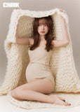 MQTIME  -   Women Photography Props Maternity Dresses Pregnancy Elegant Dress Bodysuits Knitted Blanket Studio Photo Shoot Clothes